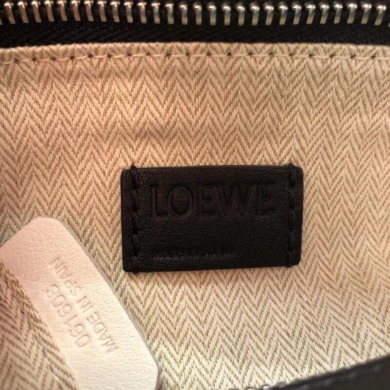 Replica Loewe Small Puzzle Bag Black Calfskin 