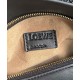 Fake Loewe Puzzle Small Bag Black Calfskin with Woven Handle Replica