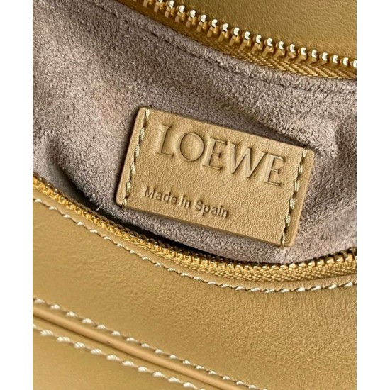Replica Loewe Puzzle Small Bag Sahara Calfskin with Woven Handle