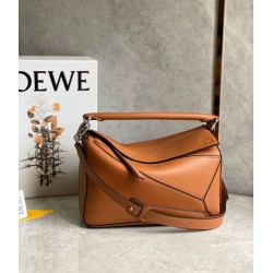 Replica Loewe Puzzle Medium Bag Brown Classic Calfskin