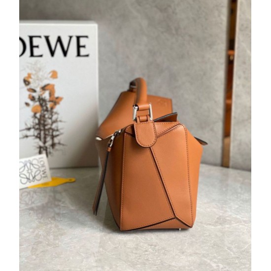 Replica Loewe Puzzle Medium Bag Brown Classic Calfskin