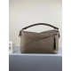 Fake Loewe Large Puzzle Bag Khaki Grained  Replica