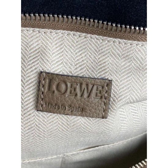 Fake Loewe Large Puzzle Bag Khaki Grained  Replica