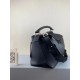 Fake Loewe Large Puzzle Bag Black Grained  Replica