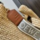 Replica Loewe Slit Tote Bag Raffia and Calfskin