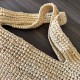 Replica Loewe Slit Tote Bag Raffia and Calfskin
