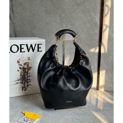 Fake Loewe Small Squeeze Bag Black Nappa Lambskin Replica