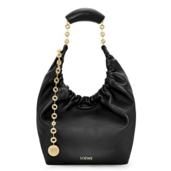 Fake Loewe Small Squeeze Bag Black Nappa Lambskin Replica