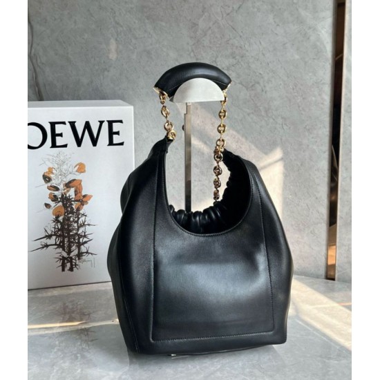 Fake Loewe Small Squeeze Bag Black Nappa Lambskin Replica