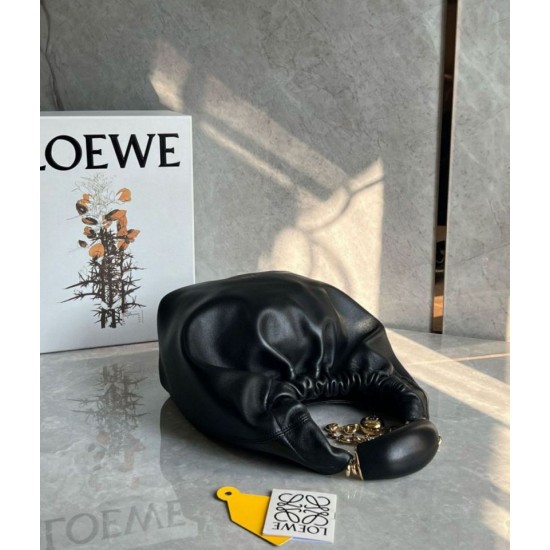 Fake Loewe Small Squeeze Bag Black Nappa Lambskin Replica