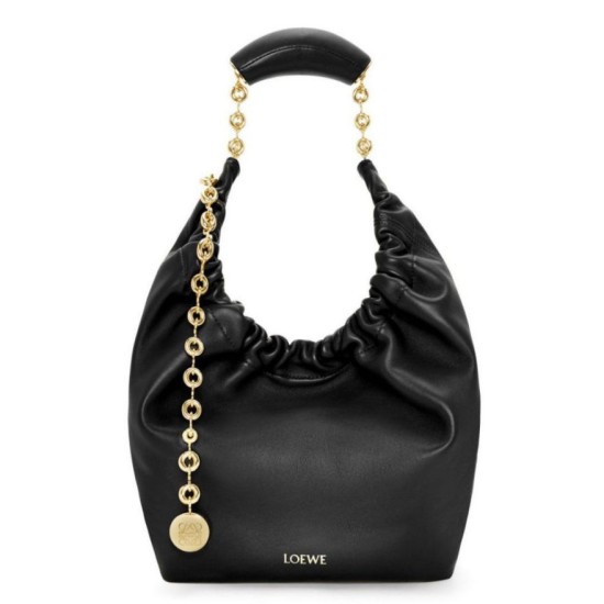 Fake Loewe Small Squeeze Bag Black Nappa Lambskin Replica