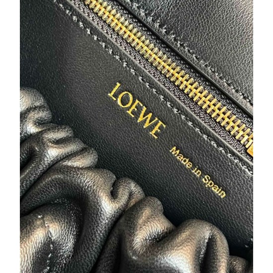 Fake Loewe Small Squeeze Bag Black Nappa Lambskin Replica