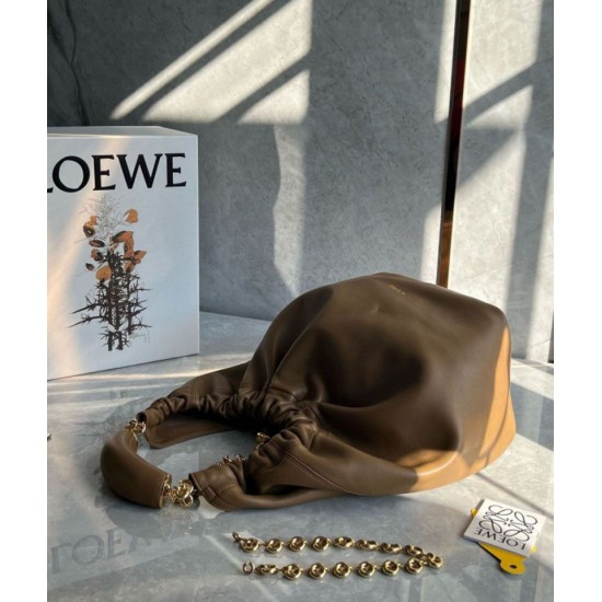 Replica Loewe Medium Squeeze Bag Brown Nappa Lambskin