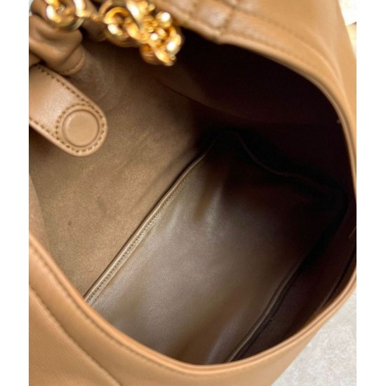 Replica Loewe Medium Squeeze Bag Brown Nappa Lambskin