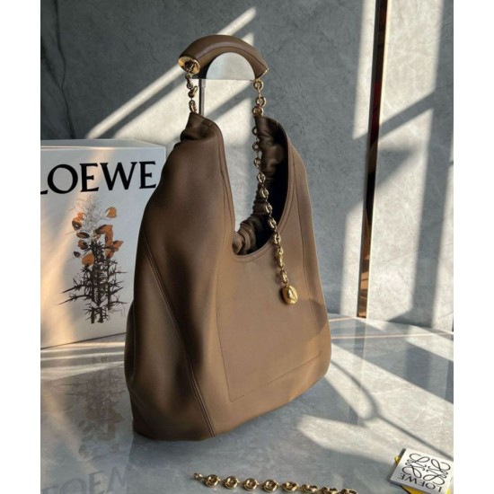 Replica Loewe Medium Squeeze Bag Brown Nappa Lambskin
