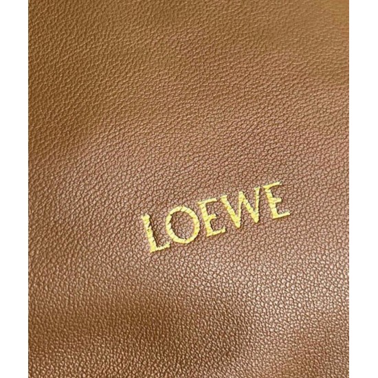 Replica Loewe Medium Squeeze Bag Brown Nappa Lambskin