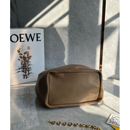 Replica Loewe Medium Squeeze Bag Brown Nappa Lambskin