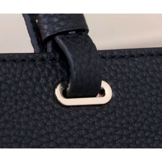 Replica Valentino Small Rockstud Tote Black Grain Calfskin