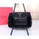 Replica Valentino Small Rockstud Tote Black Grain Calfskin