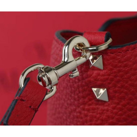 Replica Valentino Medium Rockstud Tote Red Grain Calfskin Fake Valentino Medium Rockstud Tote Red Grain Calfskin Replica