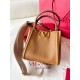 Replica Valentino Alltime Small Bag Brown Grained Calfskin