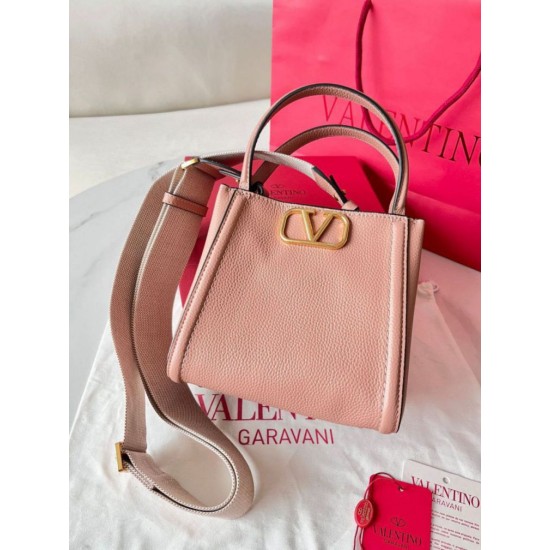 Fake Valentino Alltime Small Bag Nude Grained Calfskin Replica