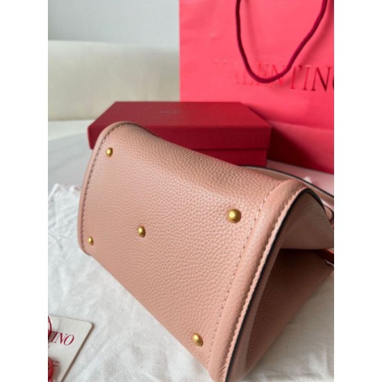Fake Valentino Alltime Small Bag Nude Grained Calfskin Replica