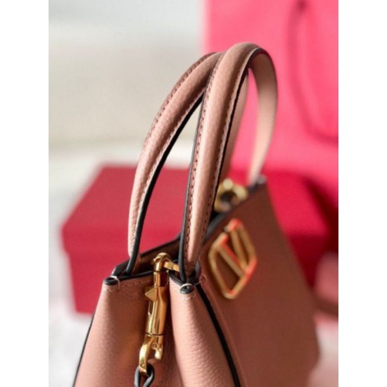 Fake Valentino Alltime Small Bag Nude Grained Calfskin Replica