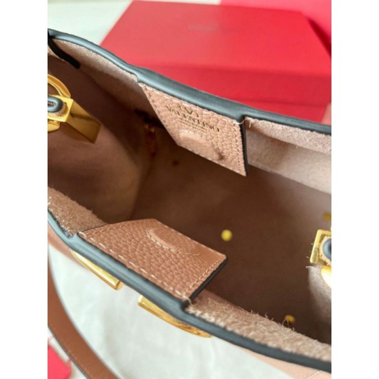 Fake Valentino Alltime Small Bag Nude Grained Calfskin Replica