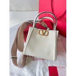 Replica Valentino Alltime Small Bag White Grained Calfskin