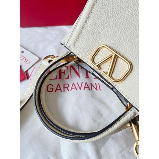 Replica Valentino Alltime Small Bag White Grained Calfskin