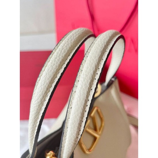 Replica Valentino Alltime Small Bag White Grained Calfskin