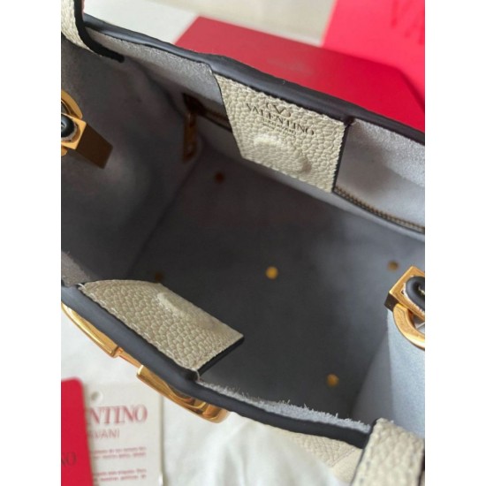 Replica Valentino Alltime Small Bag White Grained Calfskin