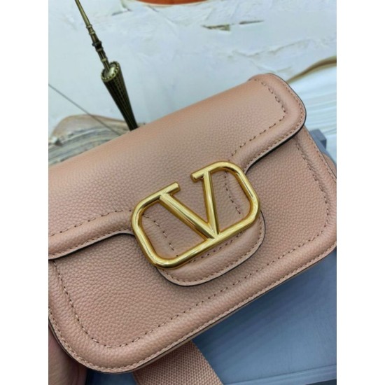 Replica Valentino Alltime Shoulder Bag Beige Grained 