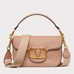 Replica Valentino Alltime Shoulder Bag Beige Grained 