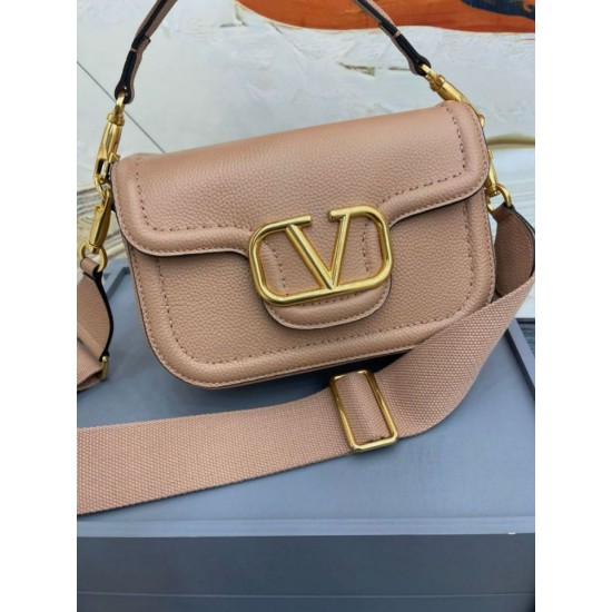 Replica Valentino Alltime Shoulder Bag Beige Grained 
