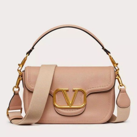 Replica Valentino Alltime Shoulder Bag Beige Grained 