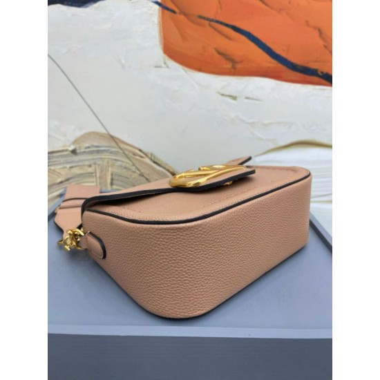 Replica Valentino Alltime Shoulder Bag Beige Grained 