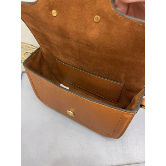 Replica Valentino Alltime Shoulder Bag Brown Grained 