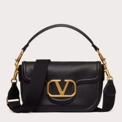 Replica Valentino Alltime Shoulder Bag Black Grained 