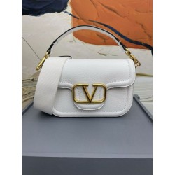 Replica Valentino Alltime Shoulder Bag White Grained 