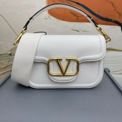 Replica Valentino Alltime Shoulder Bag White Grained 