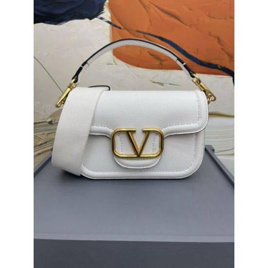 Replica Valentino Alltime Shoulder Bag White Grained 
