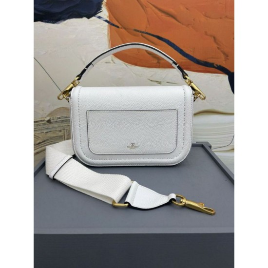 Replica Valentino Alltime Shoulder Bag White Grained 