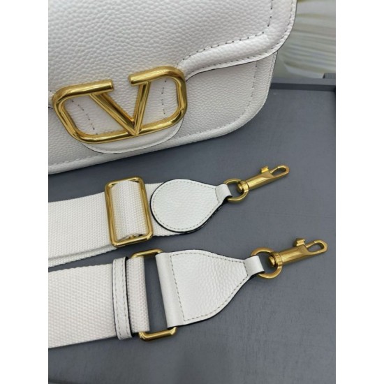 Replica Valentino Alltime Shoulder Bag White Grained 