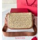 Fake Valentino Alltime Shoulder Bag Natural Raffia Replica