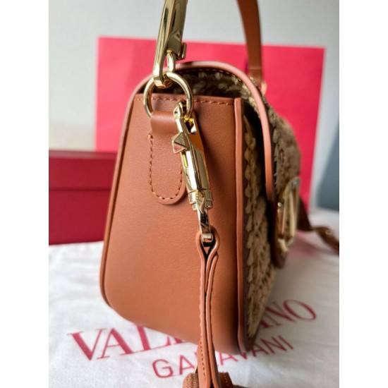 Fake Valentino Alltime Shoulder Bag Natural Raffia Replica