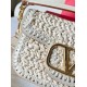 Replica Valentino Alltime Shoulder Bag White Raffia