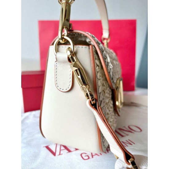 Replica Valentino Alltime Shoulder Bag White Raffia