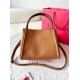 Replica Valentino Alltime Medium Bag Brown Grained Calfskin